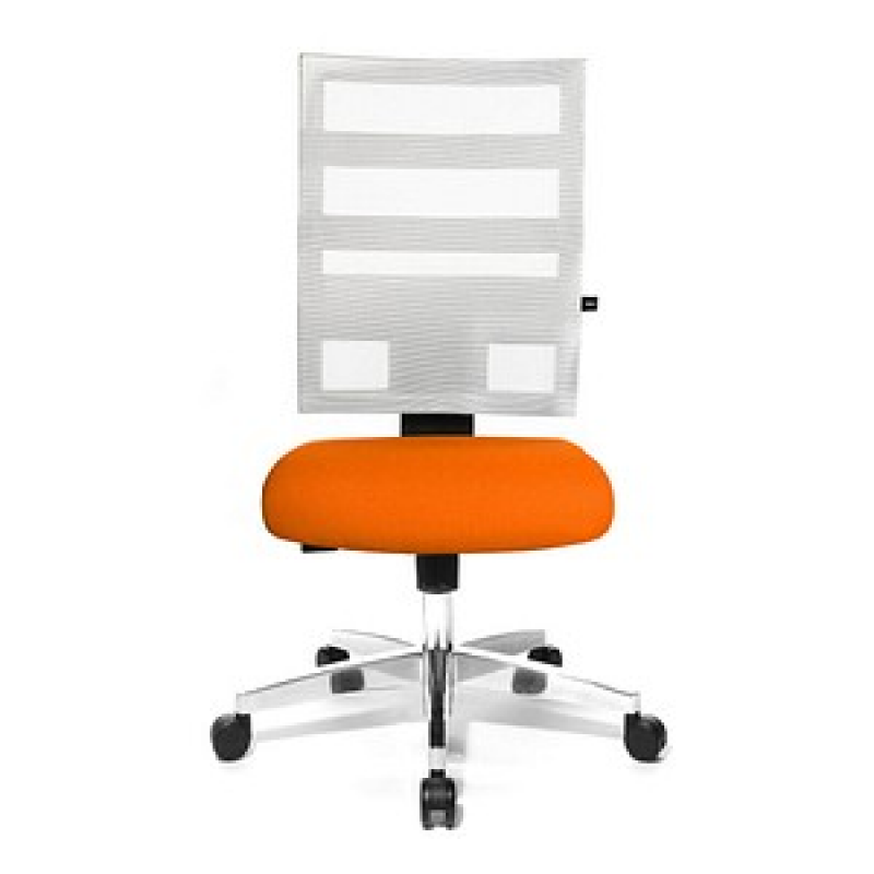 Topstar Bürostuhl X-Pander, 9590T343 Stoff orange, Gestell alu – Bild 1 von 3