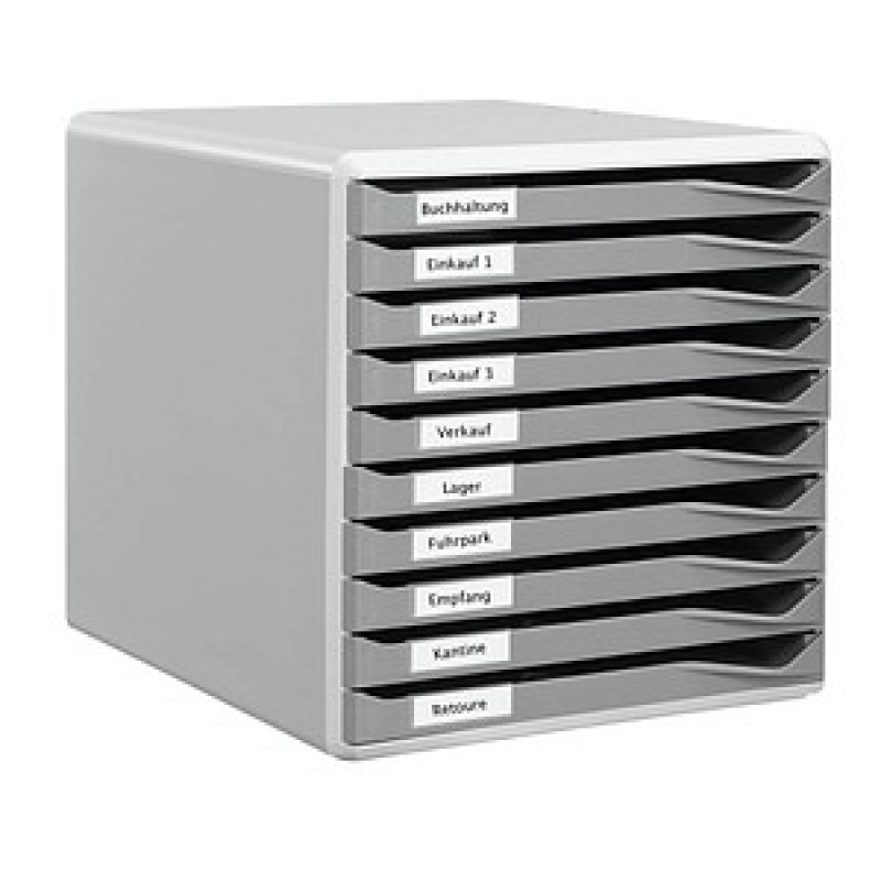 LEITZ Schubladenbox Form Set dunkelgrau 52810089, DIN A4 mit 10 Schubladen, 1 St. – Bild 1 von 2