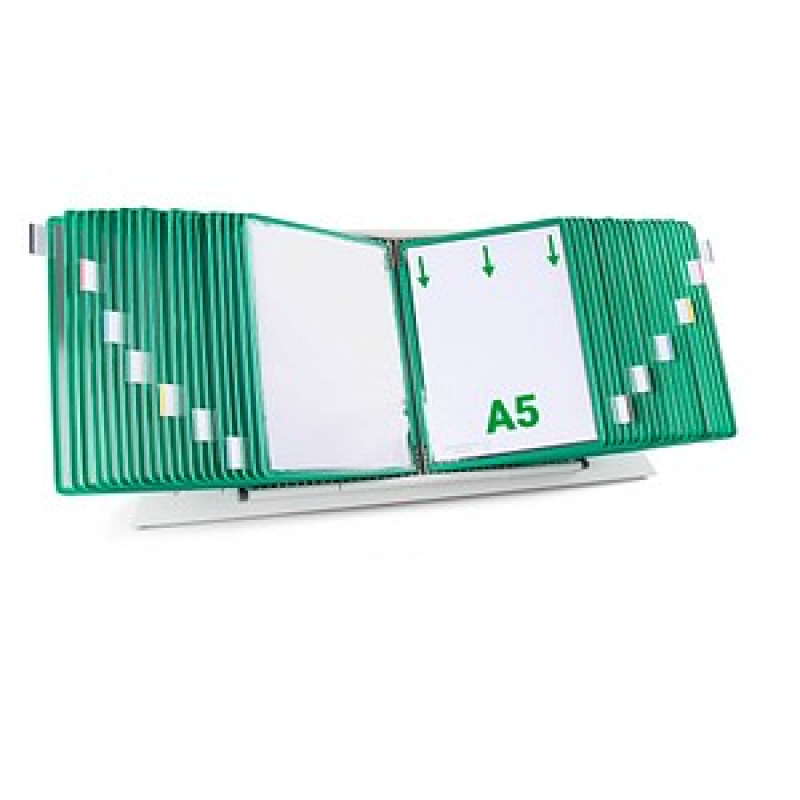 tarifold Sichttafelsystem 435405 DIN A5 grün mit 40 St. Sichttafeln, 1 St.