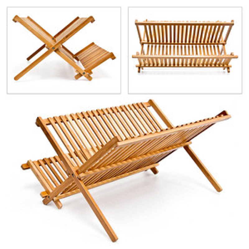 relaxdays Abtropfgestell braun, 1 St. – Bild 1 von 5