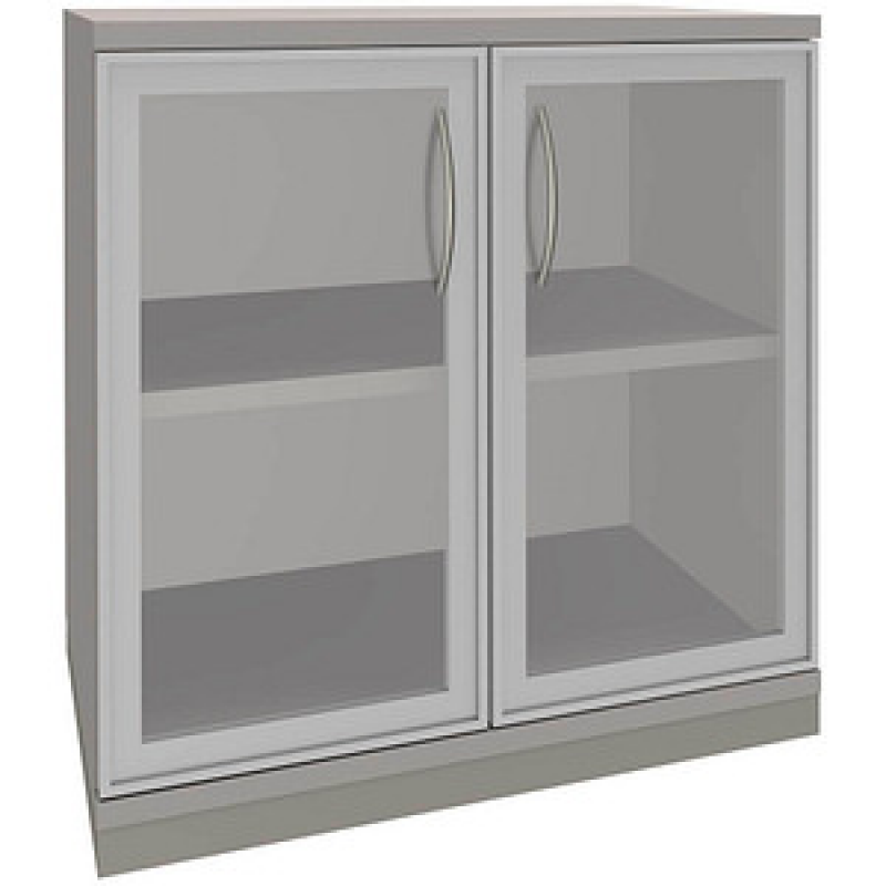 fm Aktenschrank Sidney, 4260267329009 lichtgrau, Acrylglas klar 1 Fachboden 80,0 x 44,2 x 78,1 cm – Bild 1 von 2