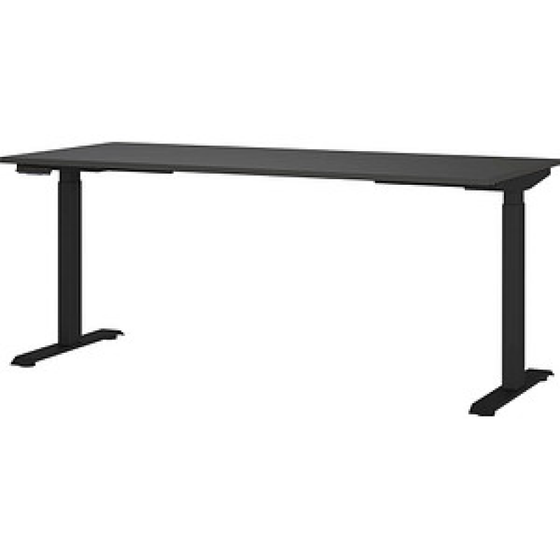 GERMANIA Mailand höhenverstellbarer Schreibtisch grafit rechteckig, T-Fuß-Gestell schwarz 180,0 x 80,0 cm – Bild 1 von 11