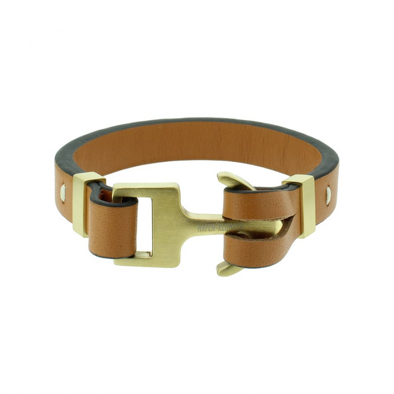 Hafen-Klunker Armband 107751 - 18 cm Leder, Edelstahl
