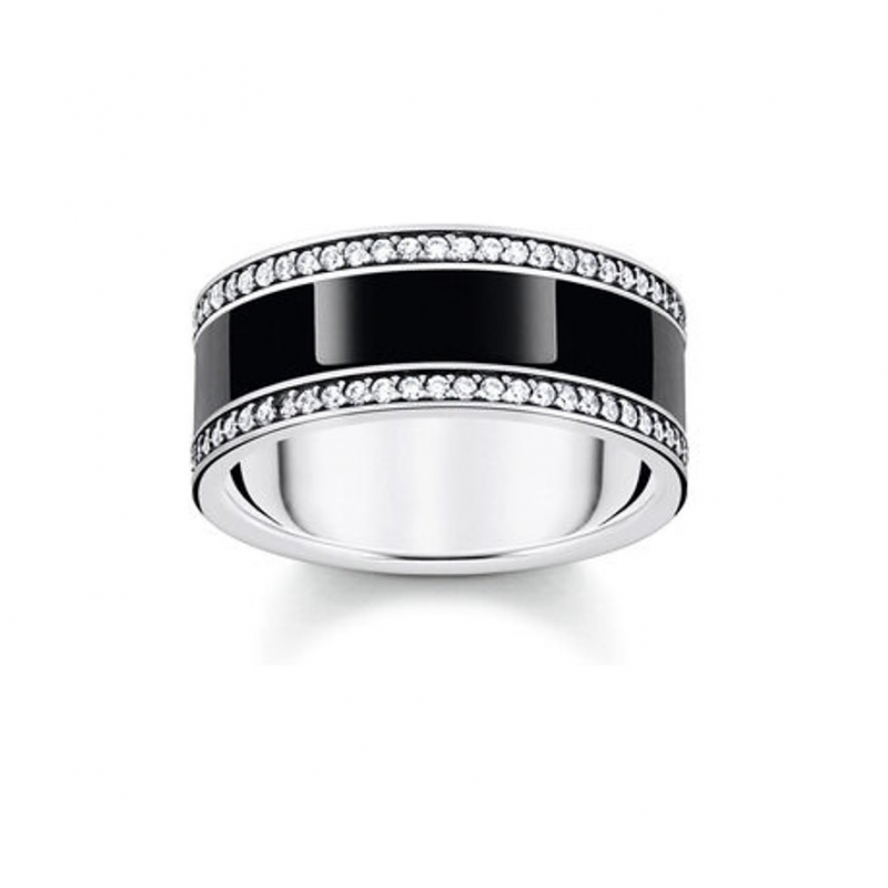 Thomas Sabo Damenring TS003 TR2446-691-11-52 925er Silber, Emaille