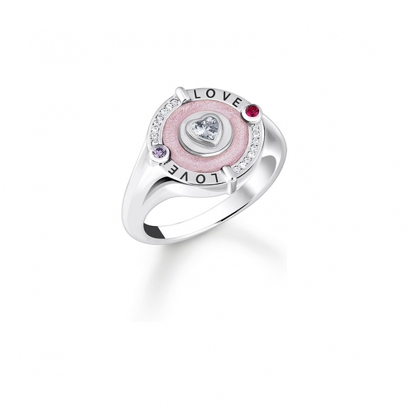 Thomas Sabo Damenring Sterling Silver TR2447-390-9-54 925er Silber, Emaille