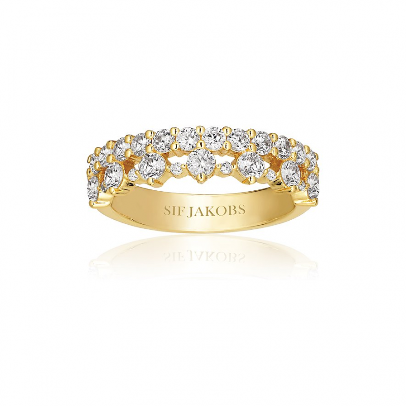 Sif Jakobs Jewellery Damenring SJ-R2367-CZ-YG-50 925er Silber