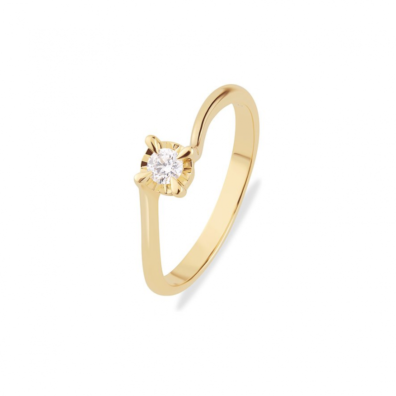 Valeria Damenring 89112991 585er Gelbgold, 585er Weißgold