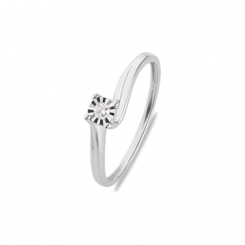Valeria Damenring 89114675 375er Weißgold – Bild 1 von 2
