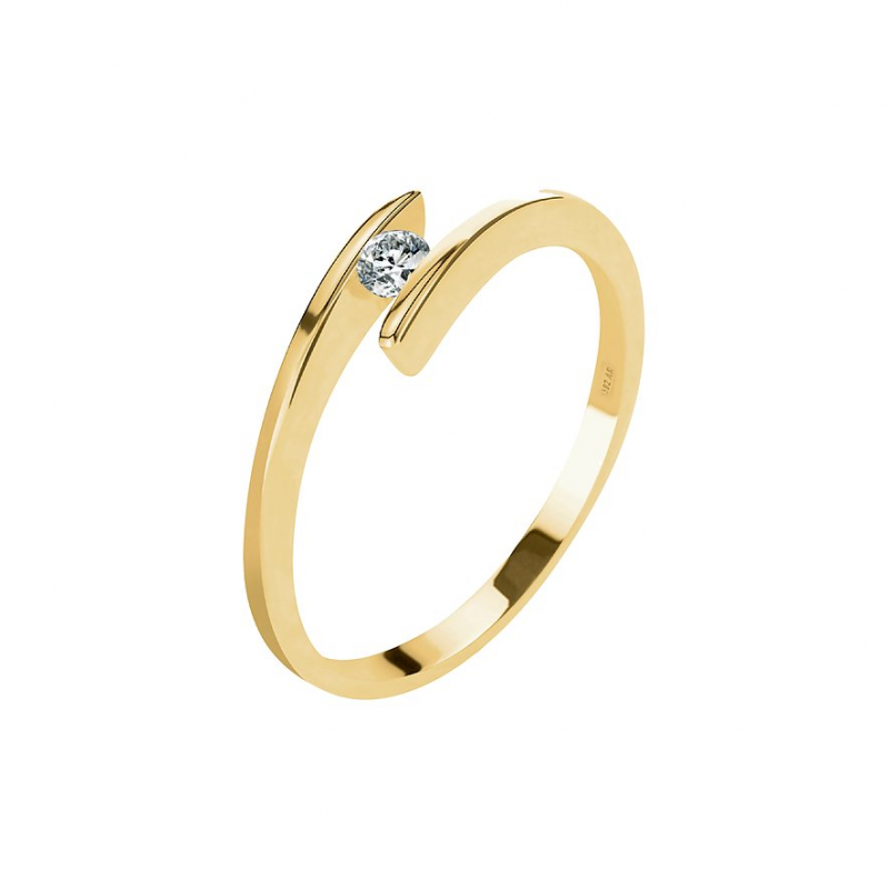 Valeria Damenring 89130425 585er Gelbgold