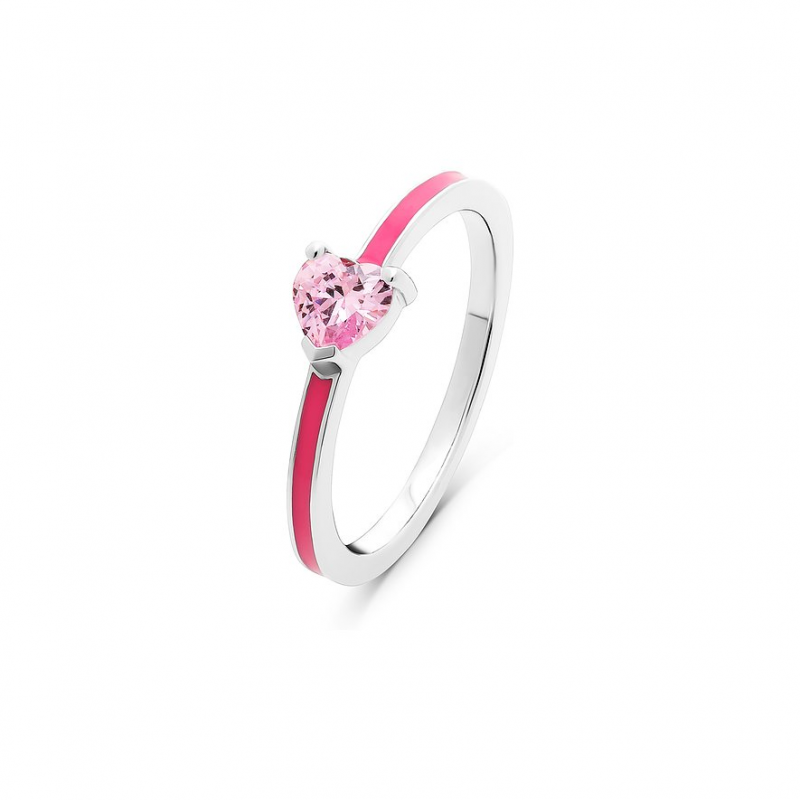 JETTE Damenring SUMMER LOVE 89137543 925er Silber, recycelt, Emaille – Bild 1 von 3