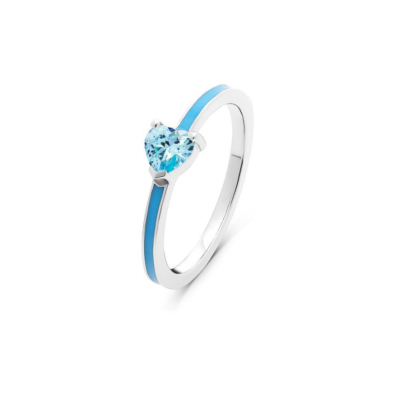 JETTE Damenring SUMMER LOVE 89137675 925er Silber, recycelt, Emaille – Bild 1 von 3