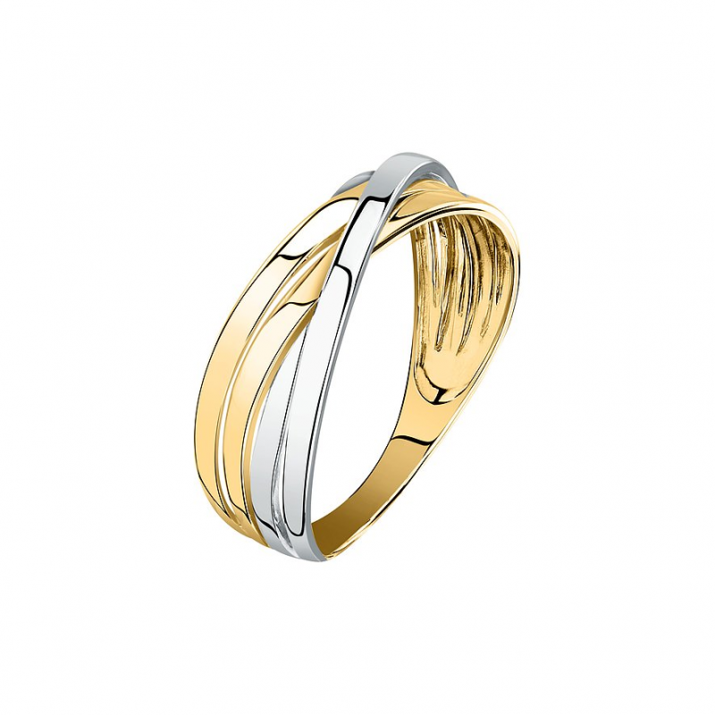 Valeria Damenring 89131936 585er Gelbgold, 585er Weißgold