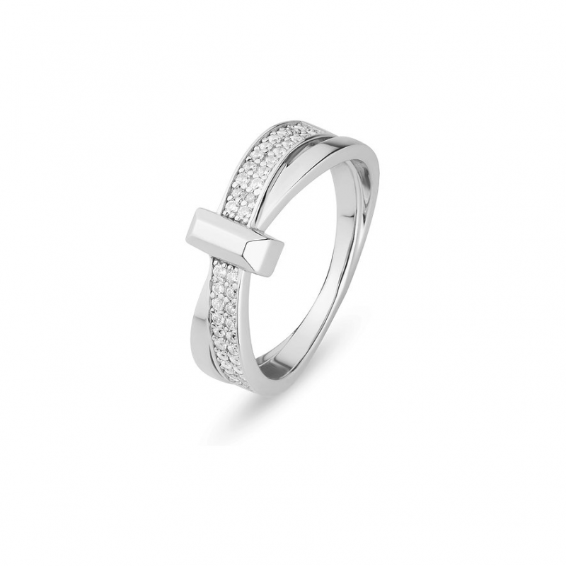 JETTE Damenring TURN 89193432 925er Silber, recycelt