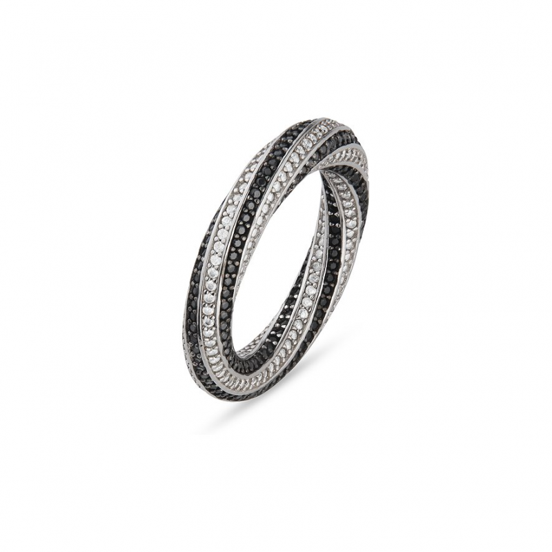 JETTE Damenring TWISTED 89193448 925er Silber, recycelt