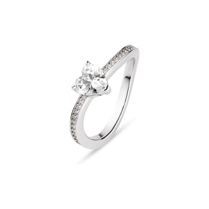 JETTE Damenring LOVE DIAMOND 89193530 925er Silber, recycelt