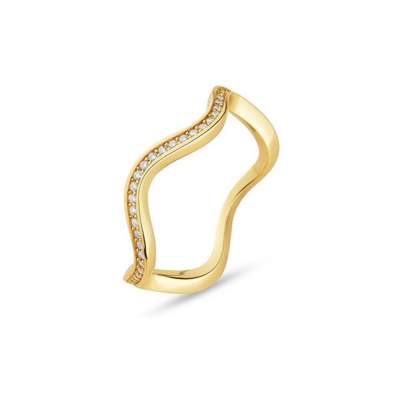 JETTE Damenring WAVES 89193544 925er Silber, recycelt