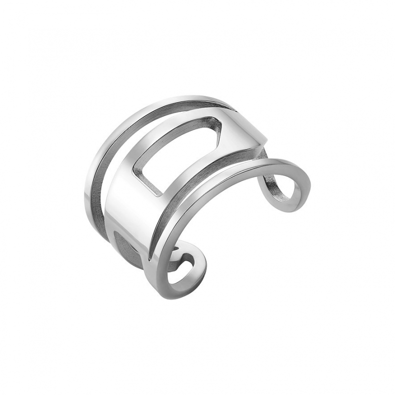 Diesel Herrenring OVAL D LOGO DX1548040 Edelstahl – Bild 1 von 2