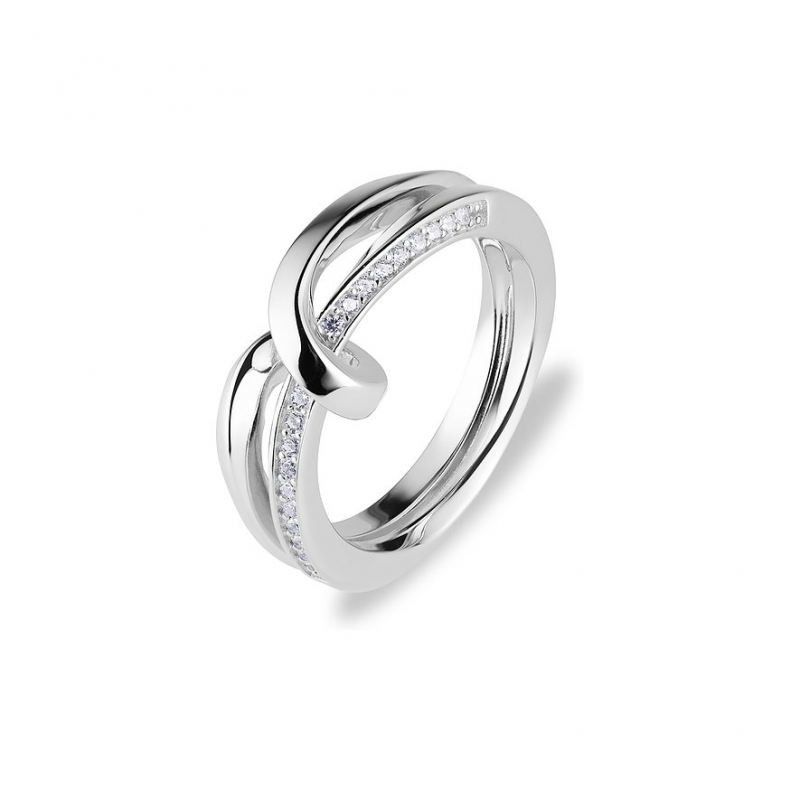 JETTE Damenring LOOP 89208014 925er Silber, recycelt