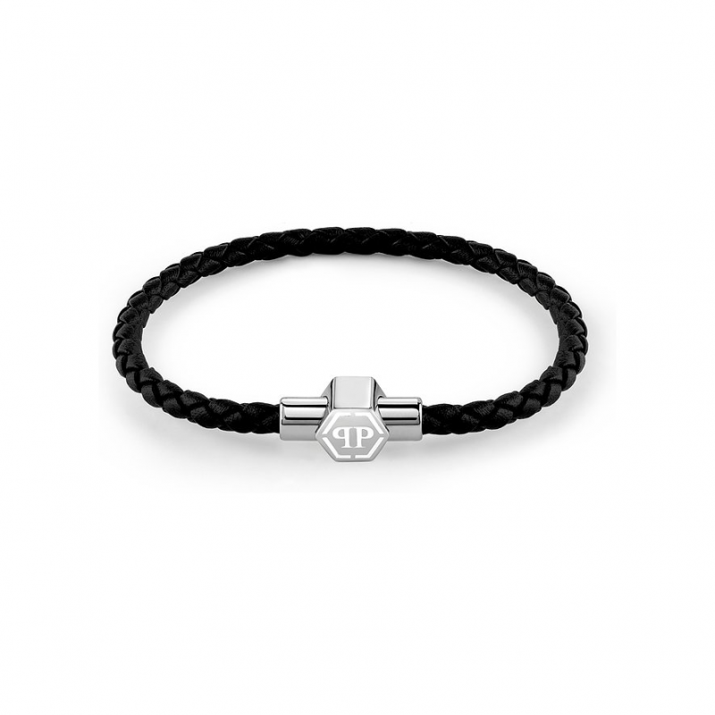Philipp Plein Armband PJOEA04BS Leder, Edelstahl, recycelt – Bild 1 von 2