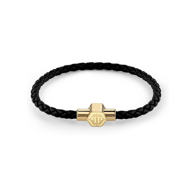 Philipp Plein Armband PJOEA05BS Leder, Edelstahl, recycelt – Bild 1 von 2