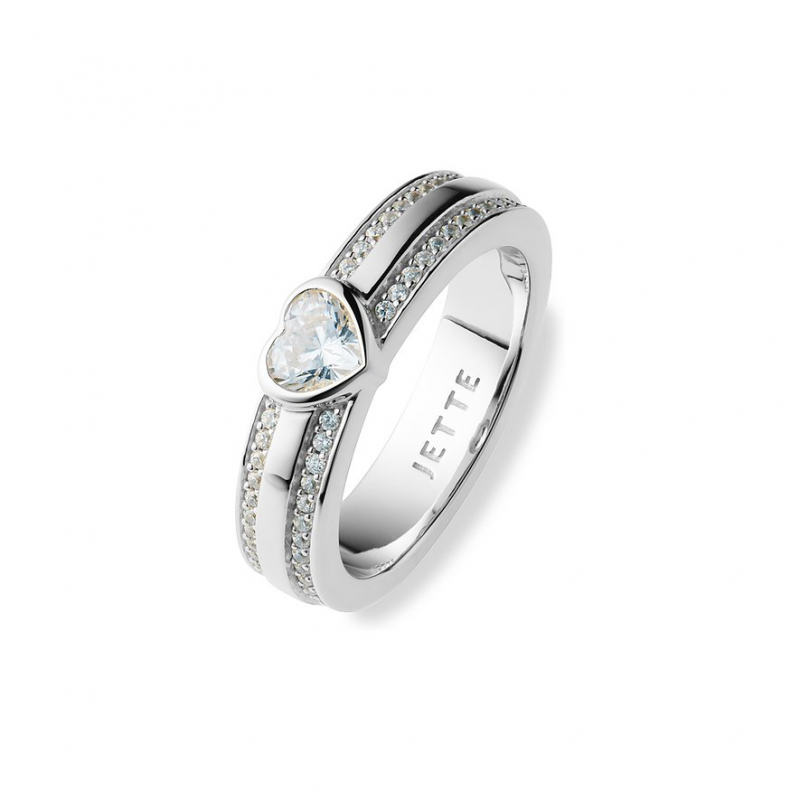 JETTE Damenring HEARTS 89217904 925er Silber, recycelt