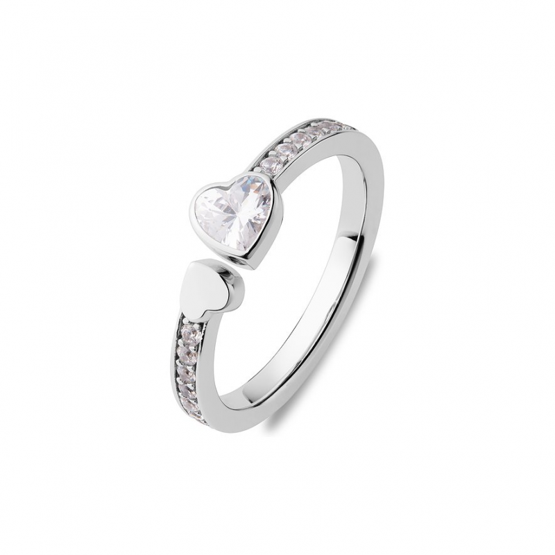 JETTE Damenring DIAMOND 89217886 925er Silber, recycelt