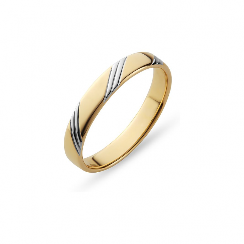 Valeria Herrenring 89217804 375er Gelbgold, 375er Weißgold