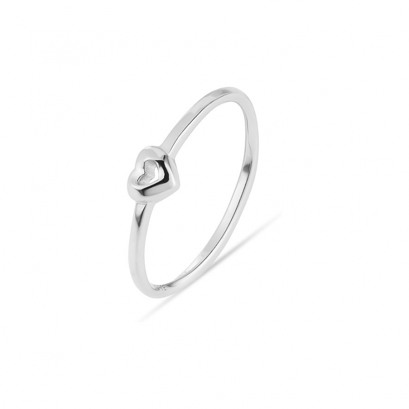 JETTE Damenring TWISTED HEART 89221911 925er Silber, recycelt