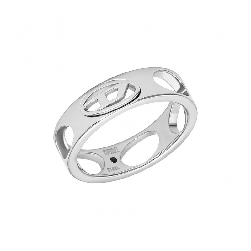 Diesel Herrenring OVAL D LOGO DX1665040 Edelstahl – Bild 1 von 2