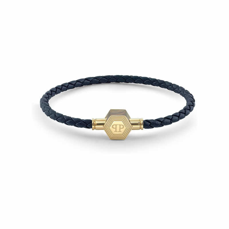 Philipp Plein Armband PJ6GA03BL Edelstahl, Leder – Bild 1 von 2