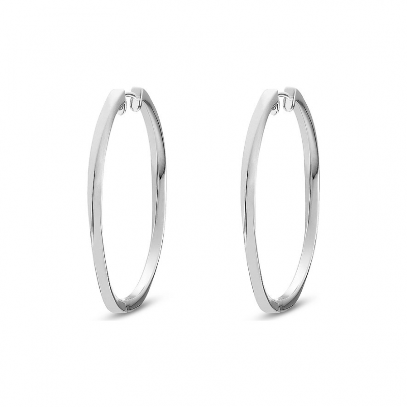 JETTE Creolen TWISTED 85713477 925er Silber rhodiniert – Bild 1 von 2