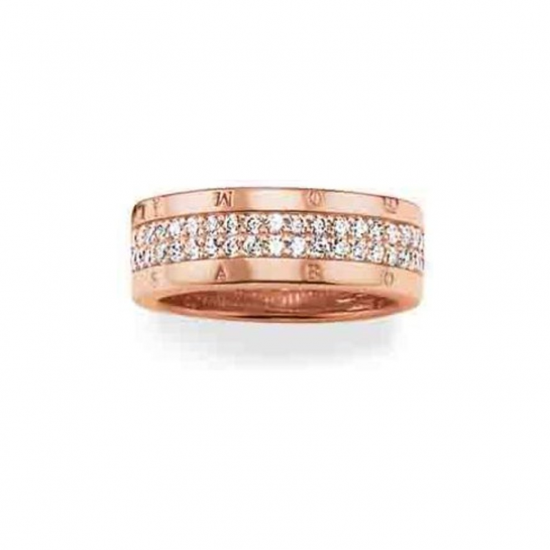 Thomas Sabo Damenring TR1987-416-14-56 925er Silber, 750er Roségold