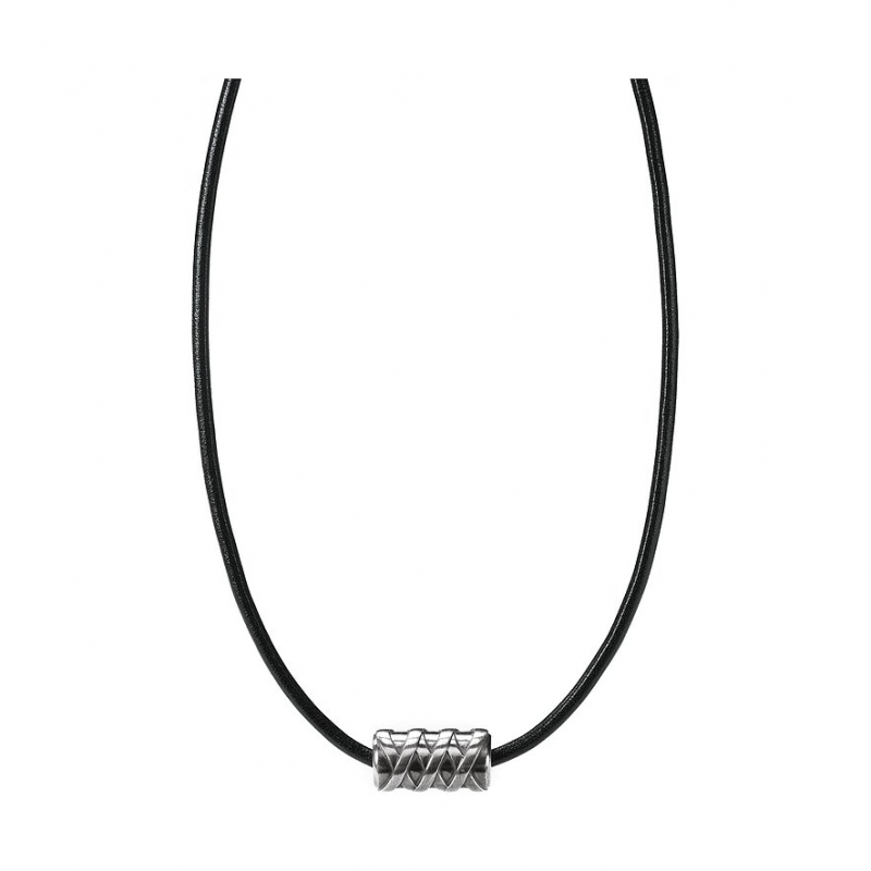 Caï Kette 132250495-55 925er Silber, Leder