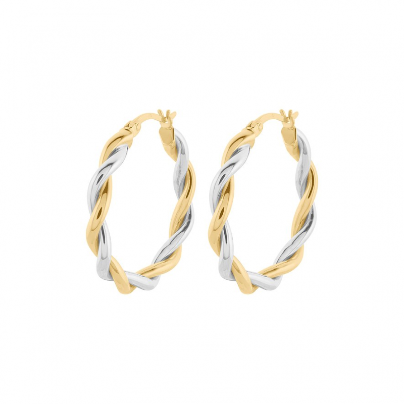 Valeria Creolen 87057941 375er Gelbgold, 375er Weißgold – Bild 1 von 2