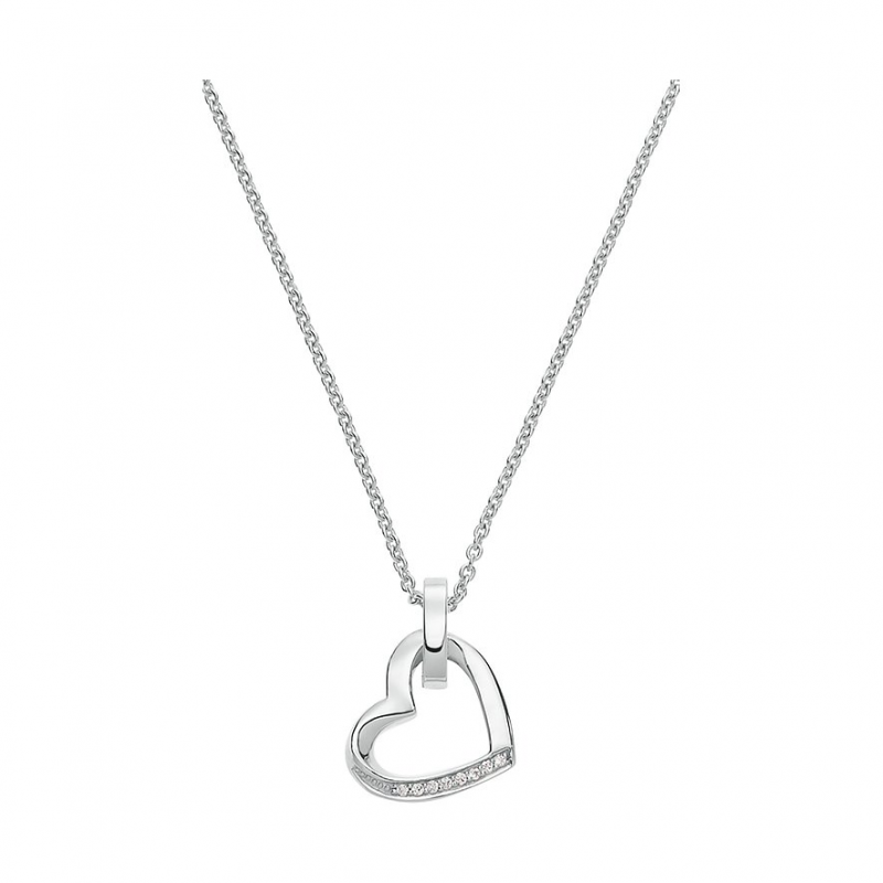 JETTE Kette TWISTED HEART 87088227 925er Silber rhodiniert – Bild 1 von 3
