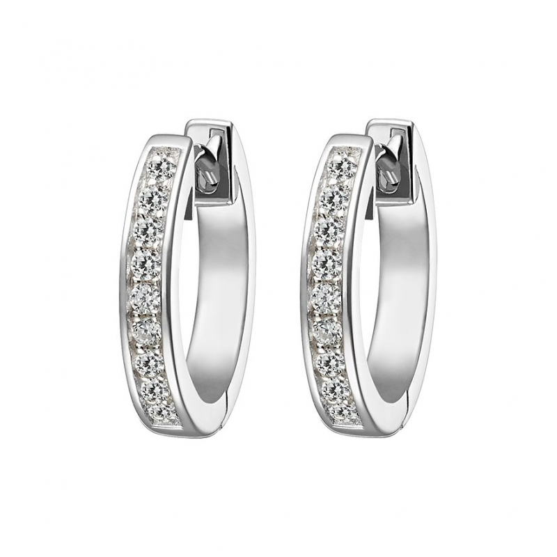 JETTE Creolen ENDLESS 87485251 925er Silber rhodiniert – Bild 1 von 2
