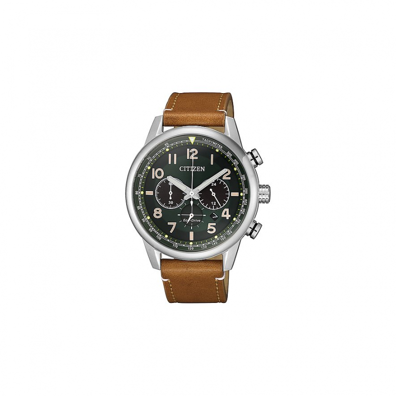Citizen Chronograph Eco Drive Leder CA4420-21X Edelstahl