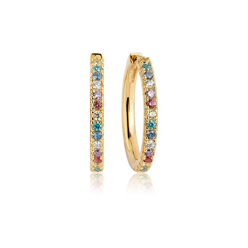 Sif Jakobs Jewellery Creolen SJ-E2869-XCZ(YG) 925er Silber