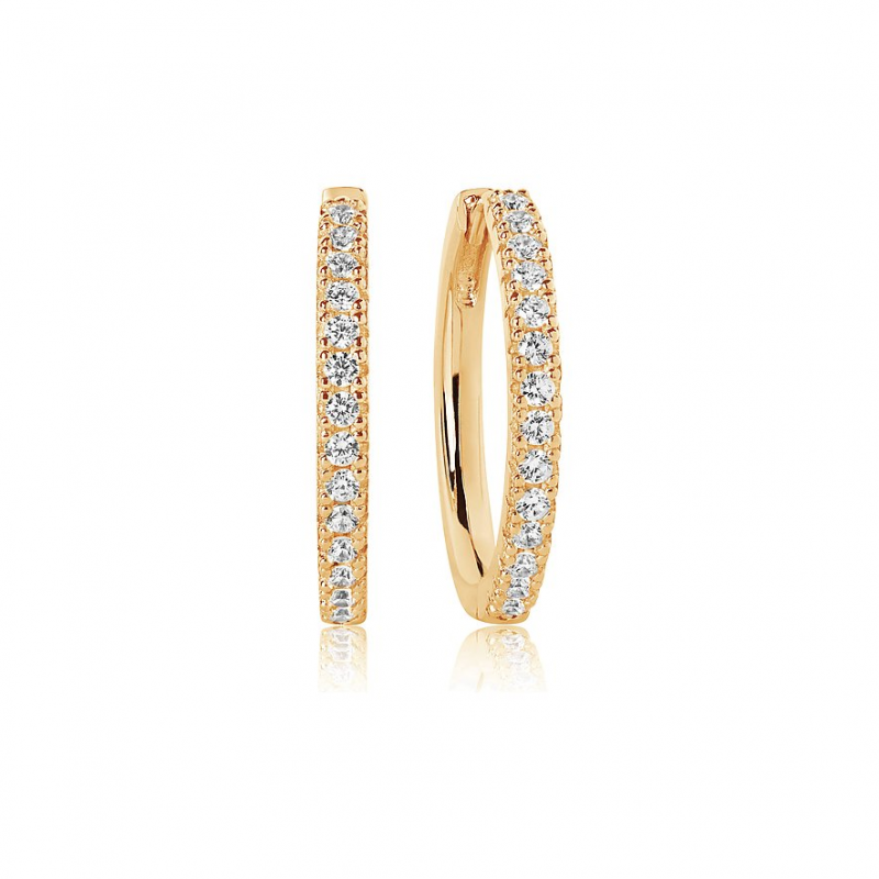 Sif Jakobs Jewellery Creolen SJ-E2869-CZ(YG) 925er Silber