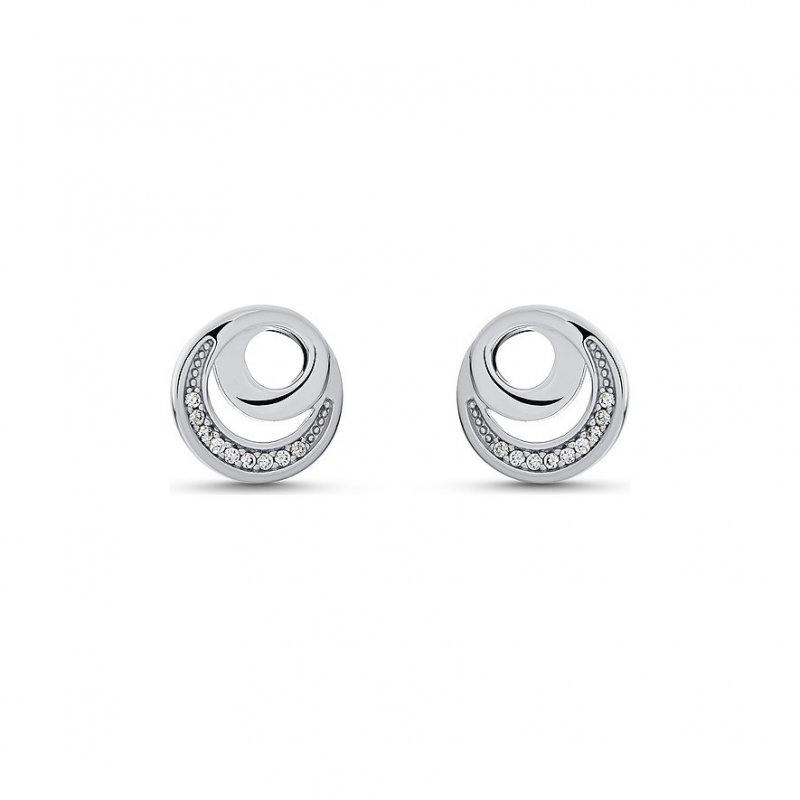 JETTE Ohrstecker LOOP 87745406 925er Silber rhodiniert – Bild 1 von 2
