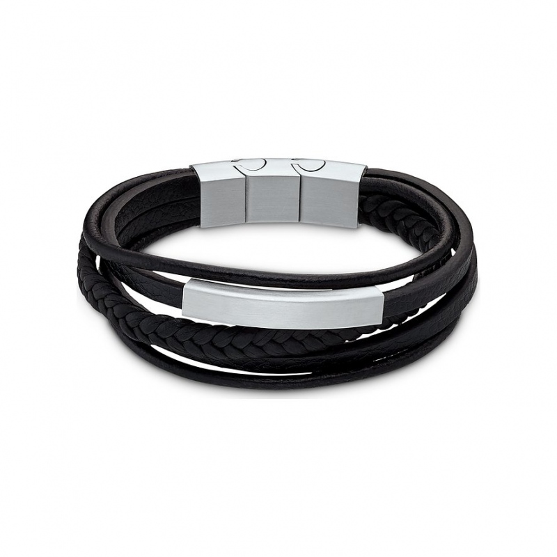 FAVS Armband 88003861 Leder, Edelstahl