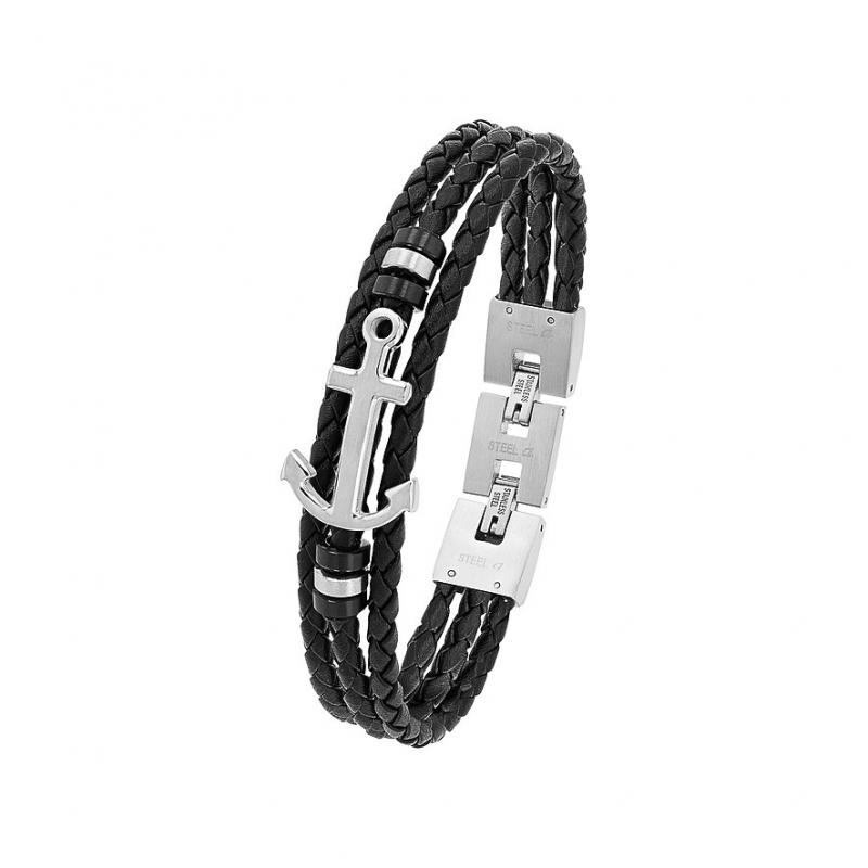 s.Oliver Armband 2018683 Edelstahl, Leder – Bild 1 von 2