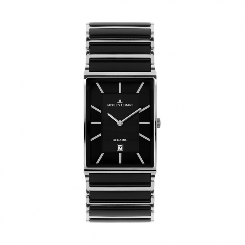 Jacques Lemans Herrenuhr Classic 1-1593.1A Edelstahl, Keramik