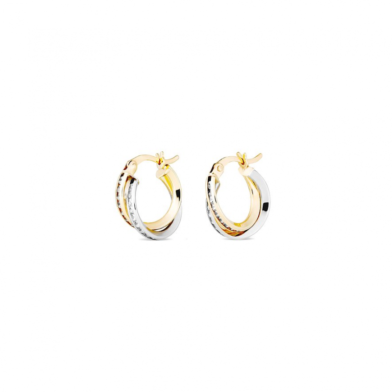FAVS Creolen 88362462 375er Gelbgold, 375er Weißgold – Bild 1 von 3