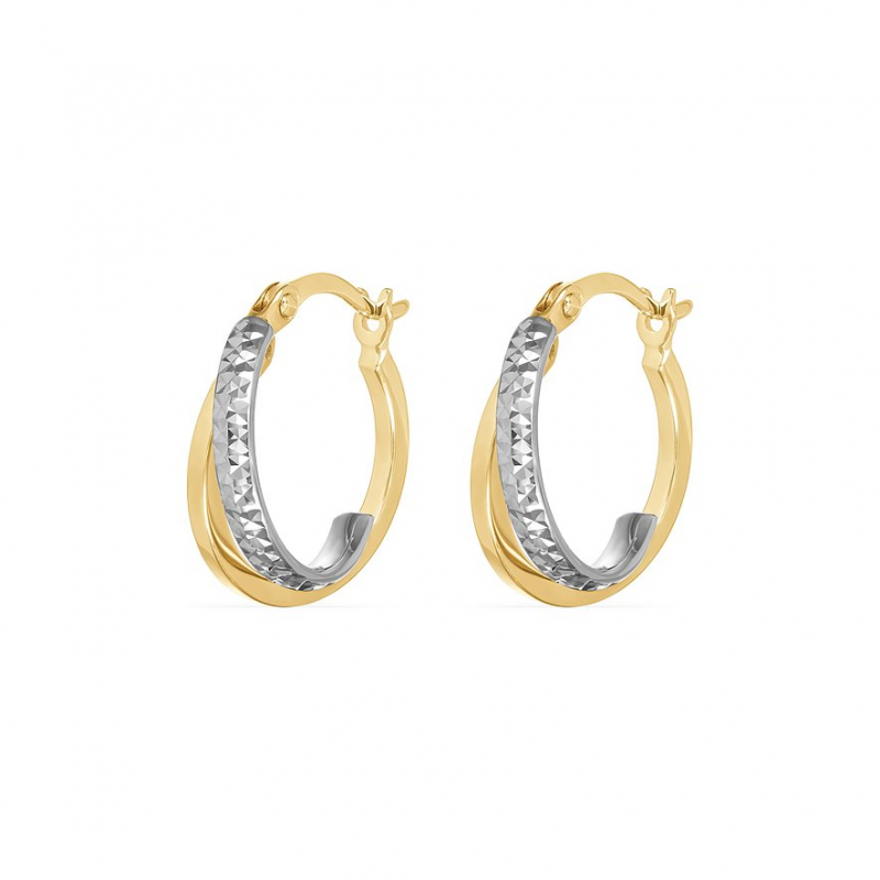 FAVS Creolen 88466535 375er Gelbgold, 375er Weißgold – Bild 1 von 3