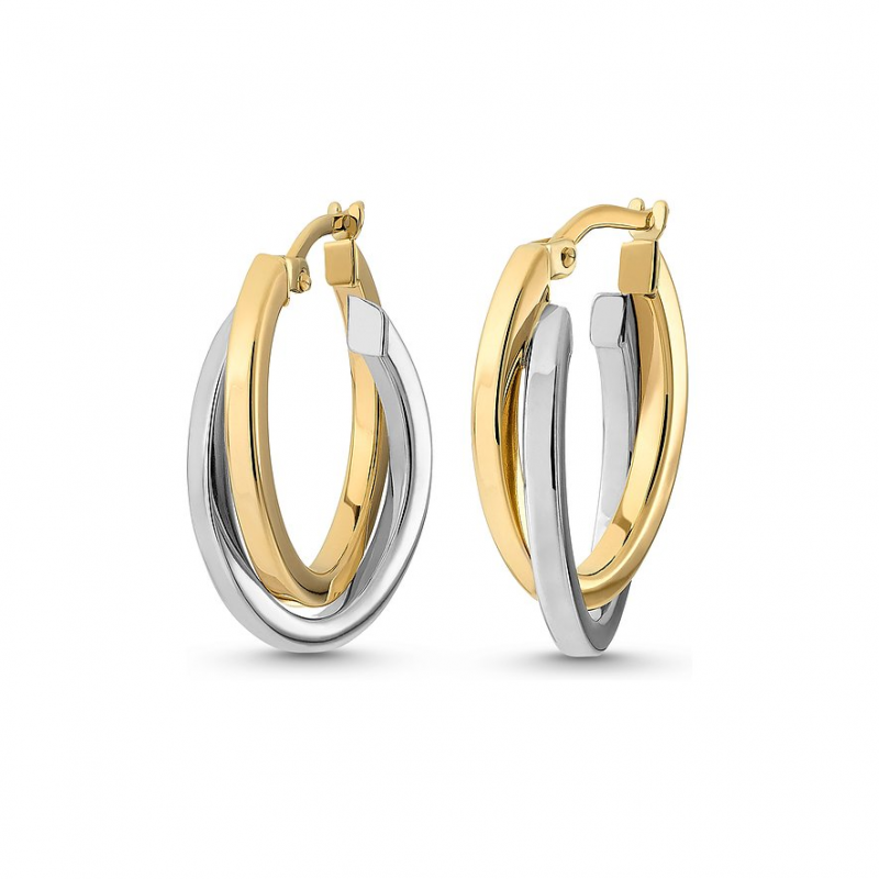 Valeria Creolen 88565339 375er Gelbgold, 375er Weißgold – Bild 1 von 3