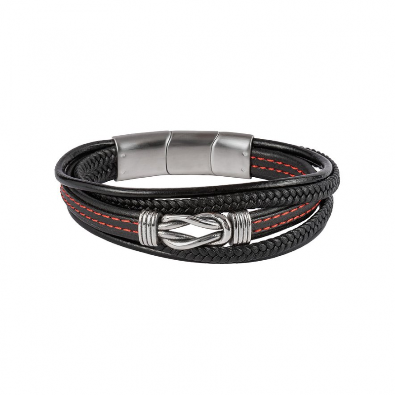 Jacques Lemans Armband S-B129A Leder, Edelstahl