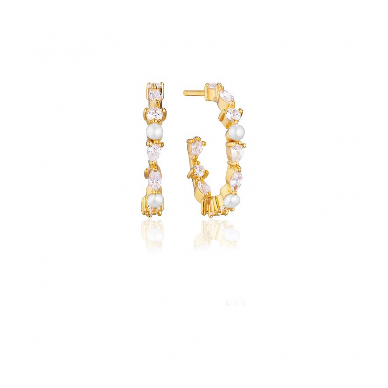 Sif Jakobs Jewellery Creolen SJ-E12235-PCZ-YG 925er Silber