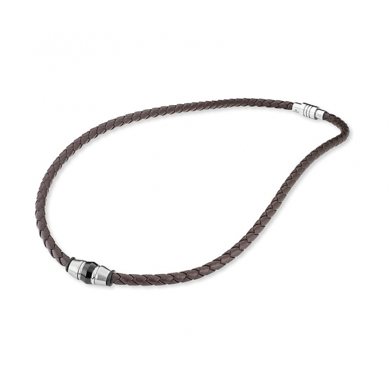 Save Brave Kette SBN-SKY-BR Edelstahl, Leder