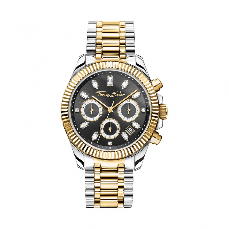 Thomas Sabo Chronograph WA0398-291-201-38 MM Edelstahl – Bild 1 von 3